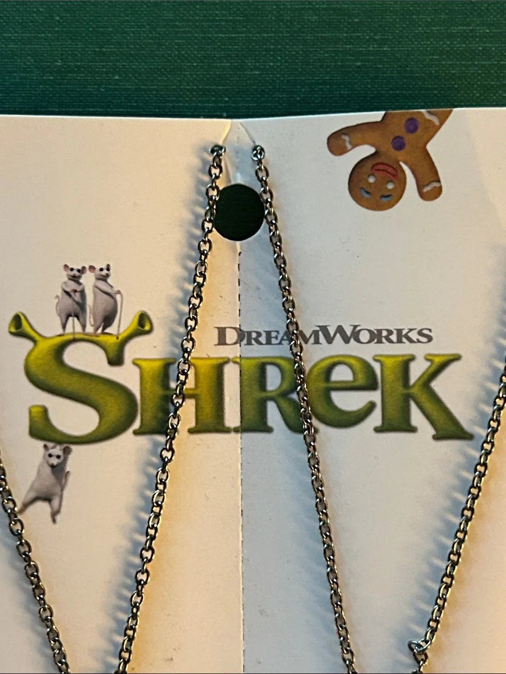 DreamWorks Shrek Pink Heart Donkey & Dragon Kids Necklace Set